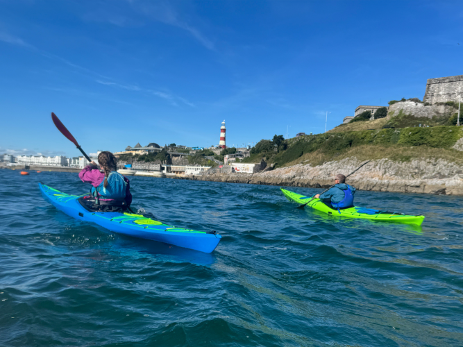 Paddling the DesignKayaks Unplugged in Plymouth Sound