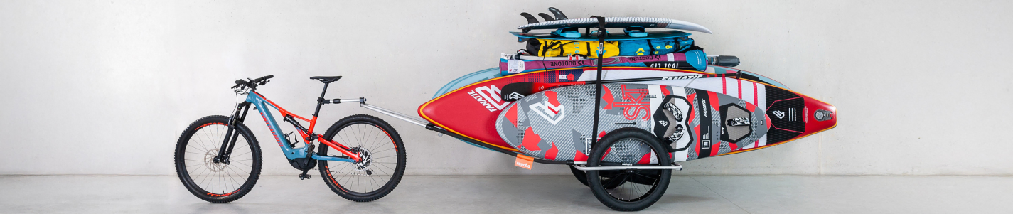 Surf board & SUP trailers for bikes