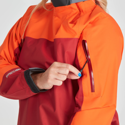 Storage pockets on watersports clothing