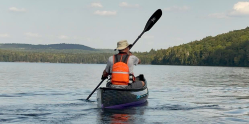 Canoes paddled with a kayak paddle