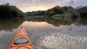 Calm water in a Stratos 145 on the Tamar