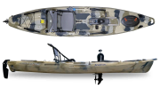 Moken 12.5 Pedal Drive fishing kayak in Desert Camo