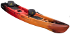 Ocean Kayaks Malibu Two XL tandem sit on top kayaks in lava Colour Swatch