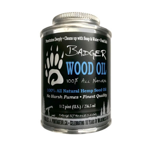 Badger Oil for re-oiling paddles and wooden canoe fittings