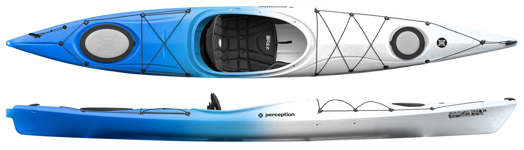 perception carolina mid sized touring kayak 