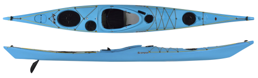 Scorpio II fully featured Corelite Sea Kayak in Tahoe Blue