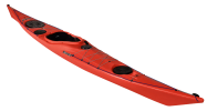 Scorpio II Corelite expedition sea kayak in Scarlet 