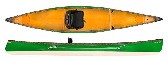 Swift Canoes Pack 12.6 Kevlar Fusion Ultra Lightweight Pack Boat Solo Open Canoe With A Kayak Seat