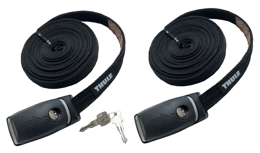 Thule 841 locking roof rack straps (pair)