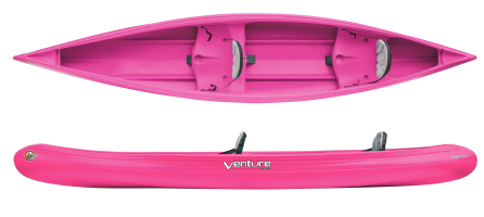 Venture Canoes Marlow recreational canoe with sturdy backrests